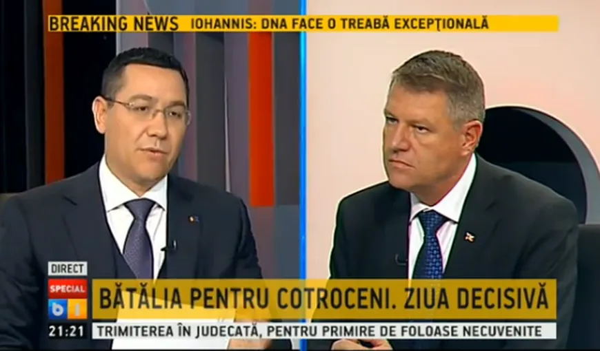 FINALA pentru Cotroceni. Ponta: Iohannis va întoarce România în 2010. Ce părere are Iohannis despre Ponta
