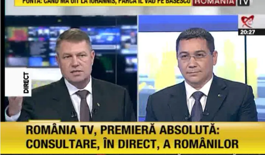 Iohannis a vrut să plece cât mai repede din dezbaterea cu Victor Ponta, după ce a fost „demolat”