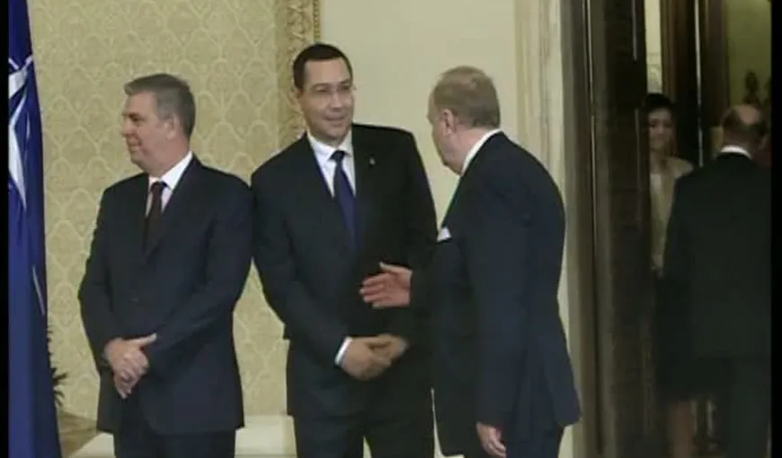 Gestul lui Victor Ponta la plecarea lui Traian Băsescu din sala de la Cotroceni VIDEO