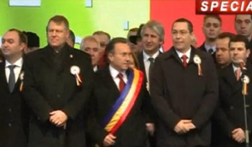 Klaus Iohannis şi Victor Ponta, împreună la Iaşi de Ziua Unirii VIDEO