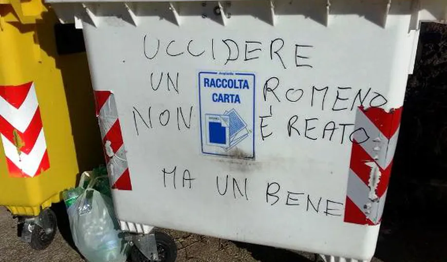 Inscripţii rasiste la ROMA: „Uciderea unui român nu este o infracţiune, ci un lucru bun”