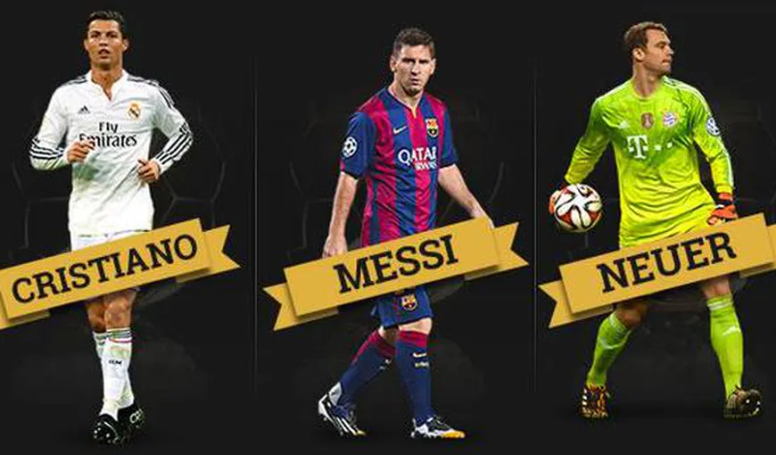 BALONUL DE AUR. Ronaldo, Neuer sau Messi? Trofeul se va decerna astăzi