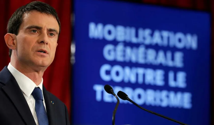 Atentatele din Franţa: Premierul anunţă NOI MĂSURI de luptă antiteroristă. 3.000 de persoane, monitorizate