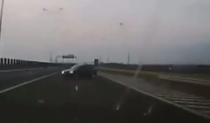 ŞOFER TERIBILIST: A mers pe contrasens pe autostrada Timişoara-Arad VIDEO