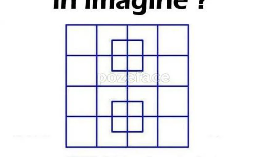 Câte pătrate vezi în această imagine? 92% dintre oameni răspund greşit!
