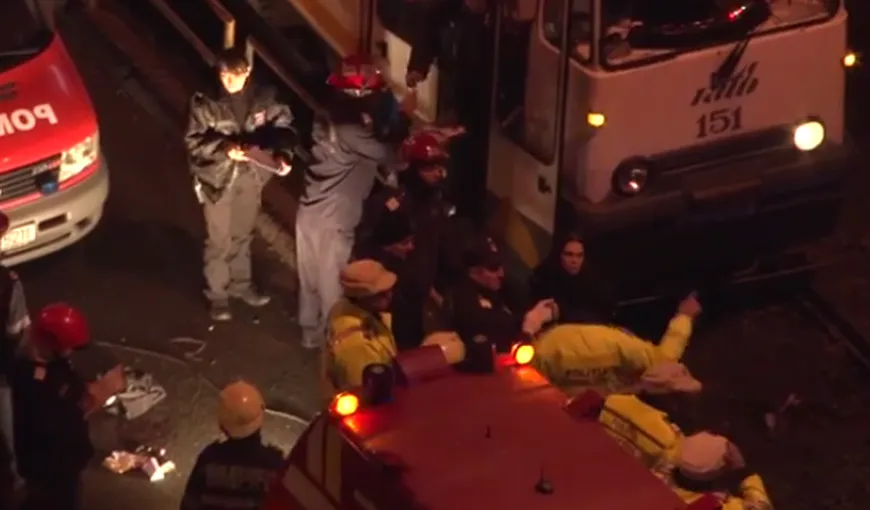 Bărbat prins sub roţile tramvaiului 41 în Bucureşti VIDEO