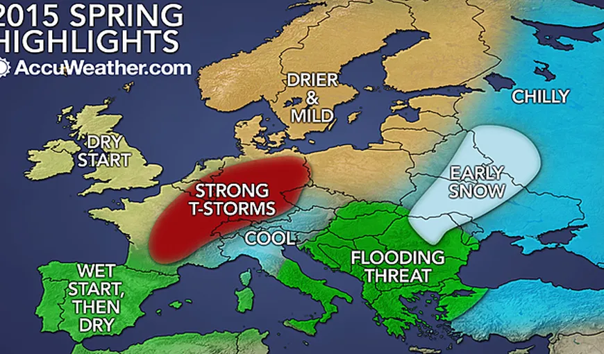 PROGNOZA METEO PE TREI LUNI. Veşti proaste de la meteorologi. Vom avea o primăvară RECE şi PLOIOASĂ