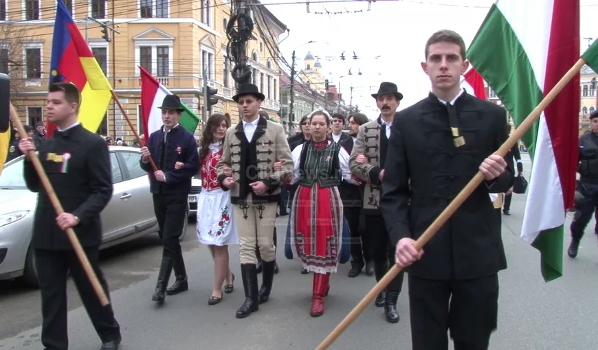 ZIUA MAGHIARILOR DE PRETUTINDENI, sărbătorită printr-un marş la Cluj: „Ne luptăm pentru libertate”