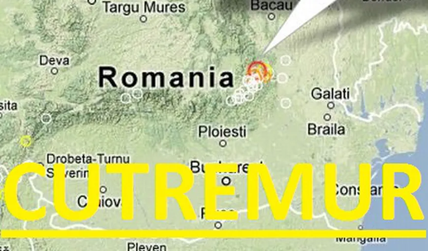 CUTREMUR CU MAGNITUDINE 4.7 în România. Seismul s-a resimţit la Bucureşti VIDEO