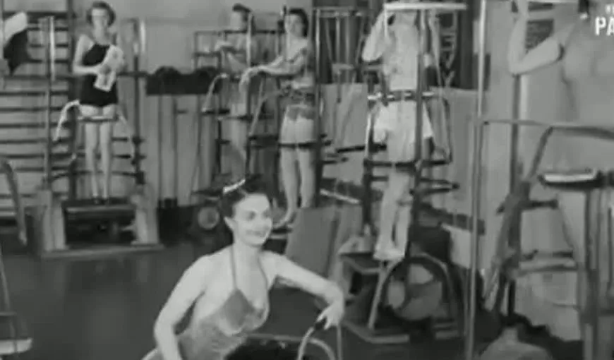 Cum arata o SALA de FITNESS în anii 1940: Femeile veneau coafate şi în tocuri VIDEO