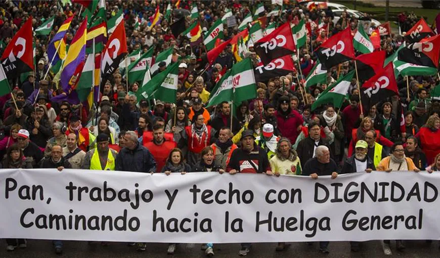 Spaniolii s-au săturat de austeritate: Oamenii au cerut PÂINE, LOCURI de MUNCĂ şi LOCUINŢE