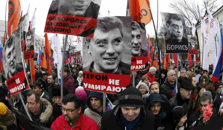 Boris Nemţov este comemorat la Moscova, la 40 de zile de la asasinarea sa
