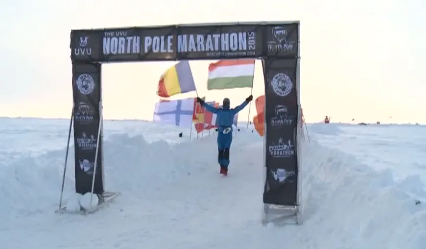 Un român, la maratonul de la Polul Nord. Pe ce loc a terminat şi ce a făcut la finalul cursei VIDEO
