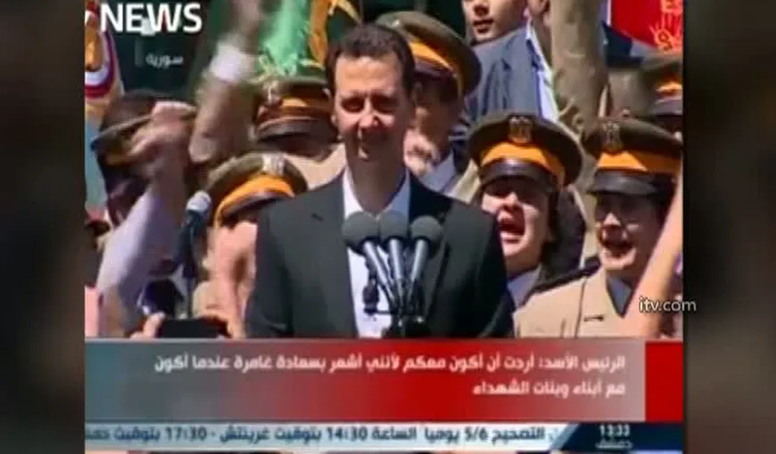 Apariţie rară în public a lui Bashar al-Assad. Preşedintele sirian a vizitat o şcoală