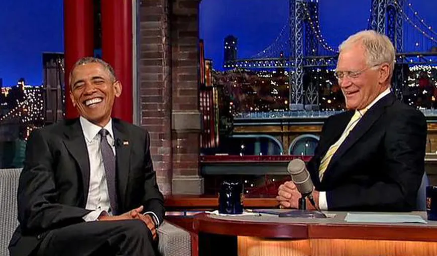 David Letterman, ultimul show cu Barack Obama. Omagiu emoţionant al preşedintelui SUA VIDEO