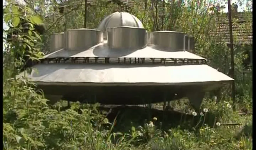 Un oltean îşi construieşte OZN: Farfuria zburătoare care va pluti deasupra grădinilor din Perişor VIDEO