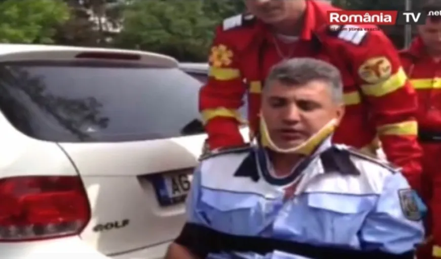 Poliţist din Argeş, lovit intenţionat cu maşina de un edil: A zis că e primar şi poate să dea peste oricine