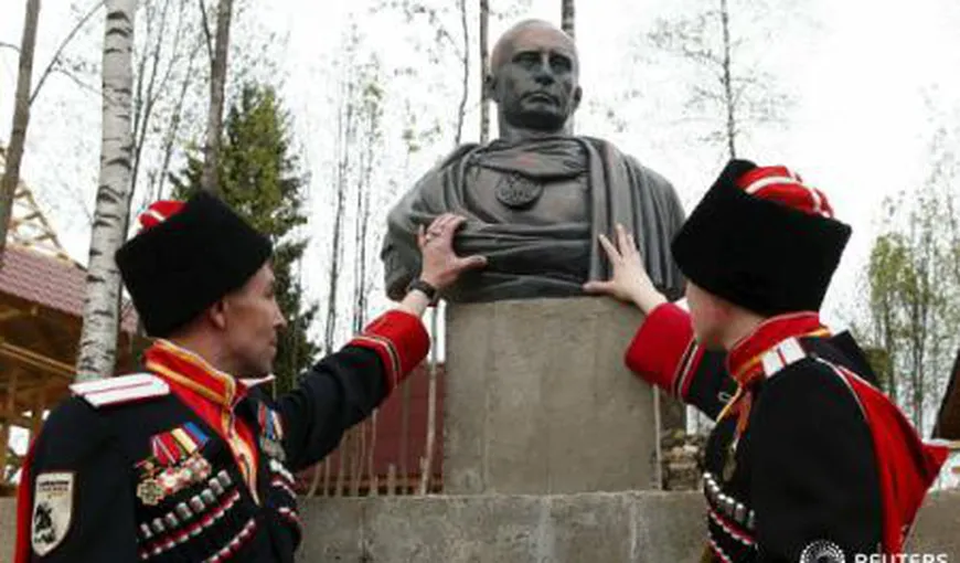 A fost inaugurat un bust al lui Putin înfăţişat ca împărat roman