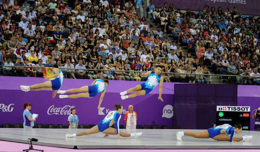 BAKU 2015. Argint pentru echipa de gimnastică aerobică a României