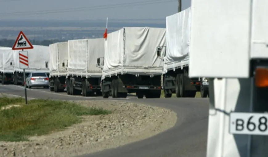 Urmărit de GHINION: Convoiul rusesc cu ajutoare umanitare pentru Donbas a făcut ACCIDENT rutier