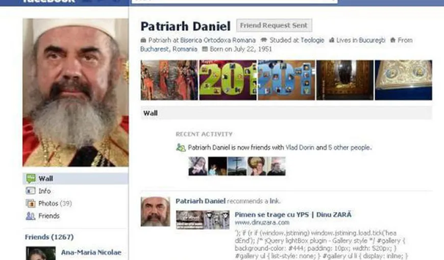 Patriarhul Daniel le cere preoţilor să îşi facă conturi de Facebook pentru promovarea bisericilor