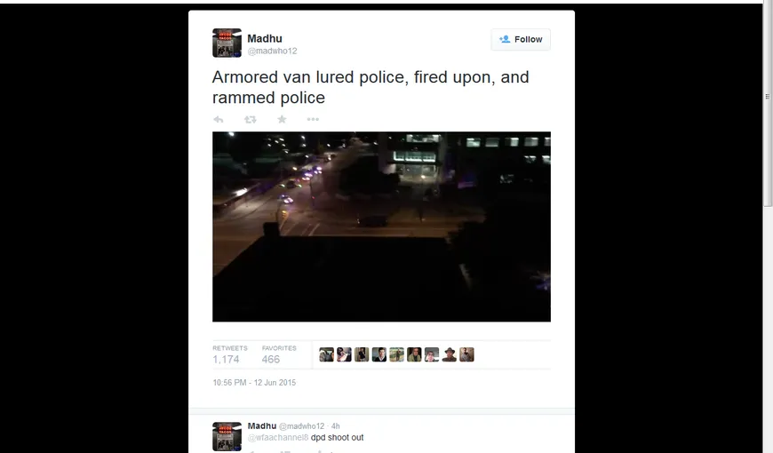Atac armat în Dallas: Sediul Poliţei, atacat cu arme automate. Agresorul, ucis sau rănit de lunetişti VIDEO