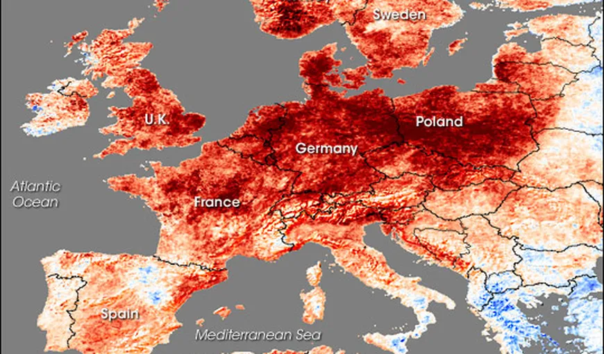 CANICULĂ în Europa: 44,3 grade Celsius, cea mai ridicată temperatură din istoria Franţei