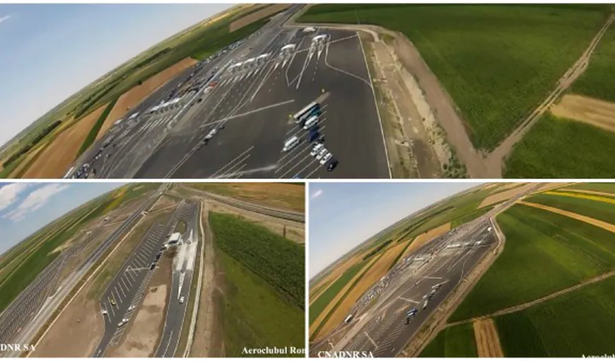 Filmare aeriană cu noul punct de frontieră şi autostrada Nădlac-Arad VIDEO