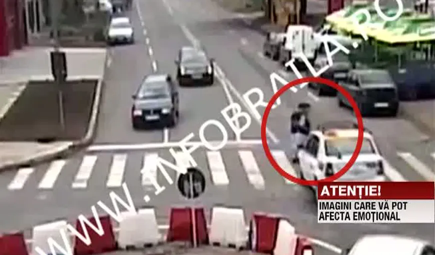 Femei spulberate pe trecere de un taximetrist, în Brăila VIDEO