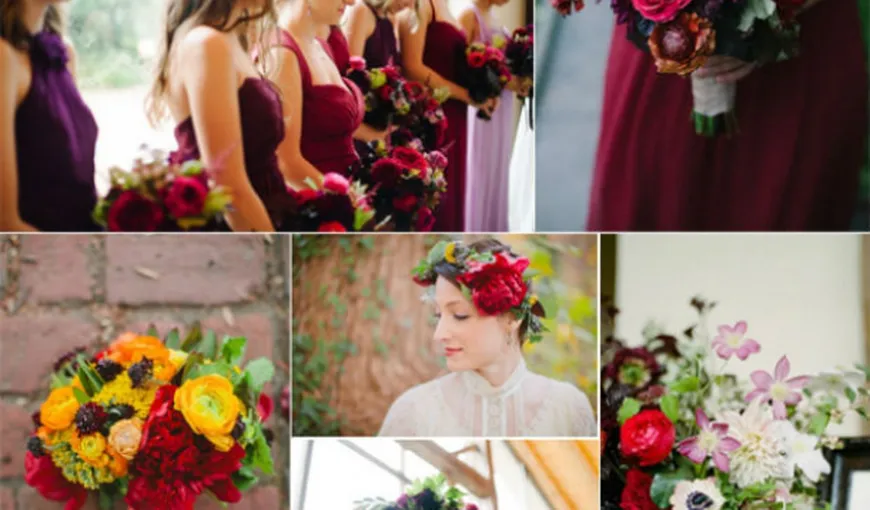 Nuntă în tendinţe: Se poartă roşu de Burgundia şi Chihlimbar
