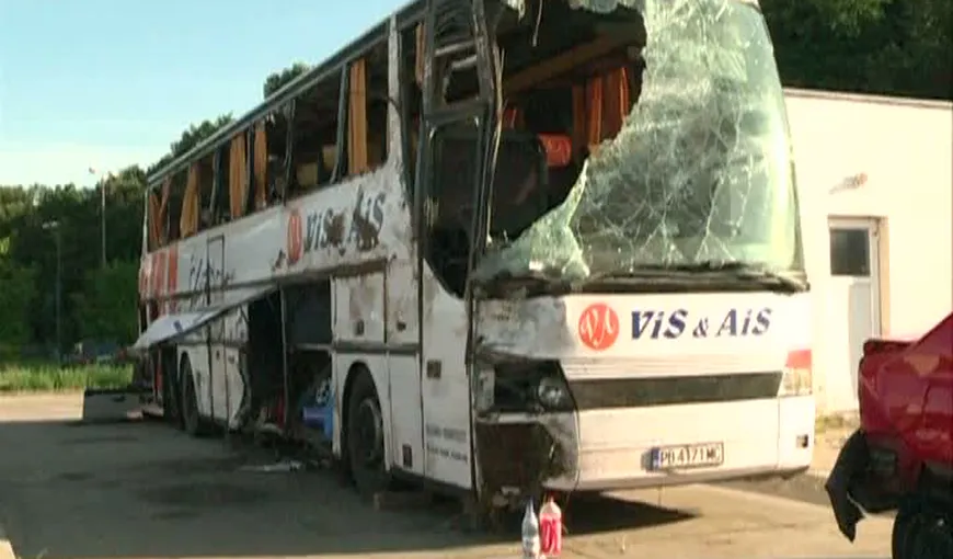 Autocarul din Bulgaria care s-a răsturnat pe A2, supus unei expertize tehnice
