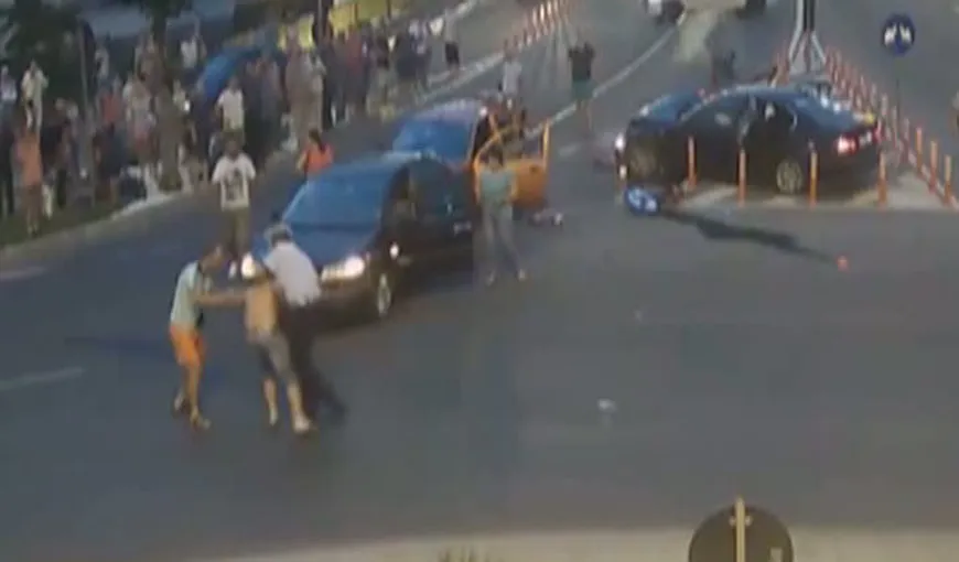 Imagini şocante, accident surprins de camerele de supraveghere. Şoferul vinovat, încătuşat VIDEO