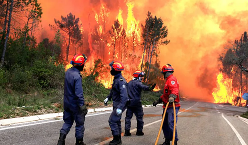 Portugalia arde. 600 de pompieri încearcă să stingă cel mai mare focar de incendii dintr-un parc natural