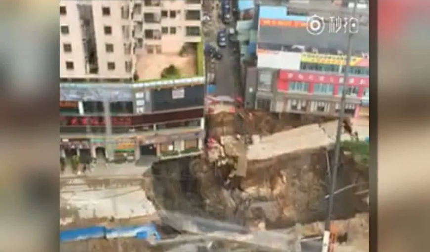 IMAGINI INCREDIBILE. Pământul s-a surpat într-un cartier din China VIDEO