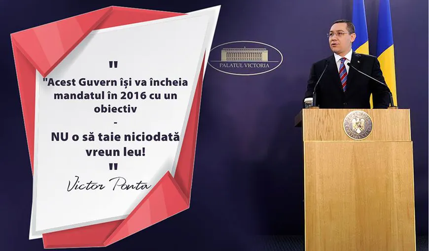 Victor Ponta anunţă pe Facebook încheierea mandatului fără să taie „niciun leu de la nimeni”