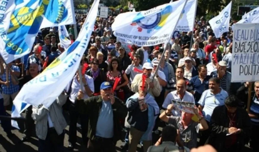 Proteste de amploare în Bucureşti. Sindicaliştii cer salariile restante şi condiţii mai bune de muncă