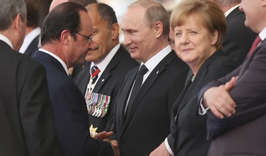 CRIZA DIN UCRAINA: Merkel, Putin şi Hollande au discutat telefonic