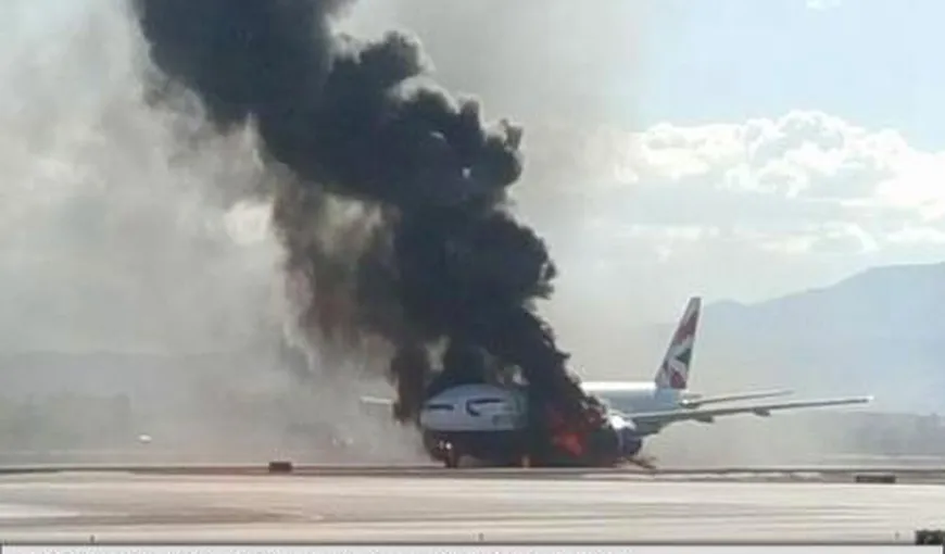 Un avion British Airways a luat foc pe aeroportul din Las Vegas VIDEO