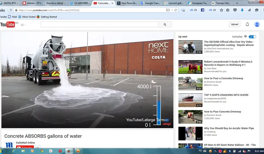 Invenţie minune, împotriva inundaţiilor. Betonul care absoarbe 600 de litri de apă pe minut VIDEO