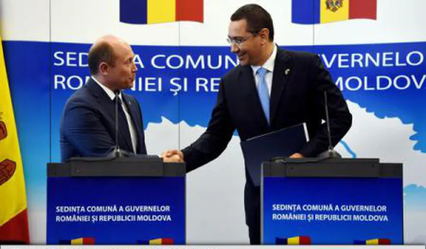Ponta, către omologul său moldovean: Suntem ACELAŞI POPOR în două ţări prin voia unora mai PUTERNICI decât noi