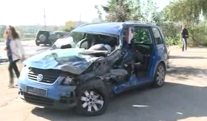 Accident rutier GRAV în Bragadiru. Patru persoane, RĂNITE. Un şofer a sărit la BĂTAIE VIDEO