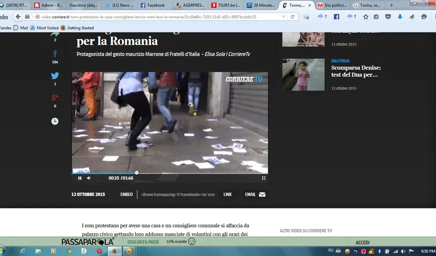 Xenofobie în Italia. Protestatari îndemnaţi într-un mod josnic, de politicieni, să revină în România VIDEO
