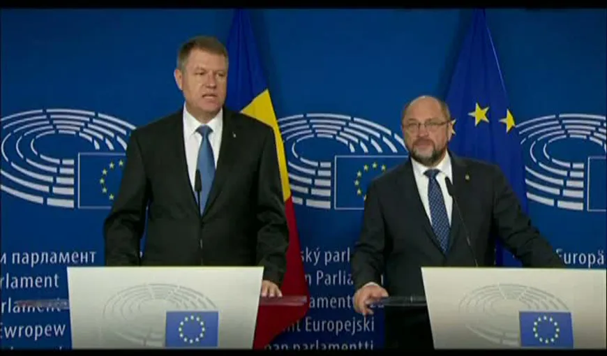Klaus Iohannis, după discuţiile cu Schulz: „Locul României este în spaţiul Schengen”