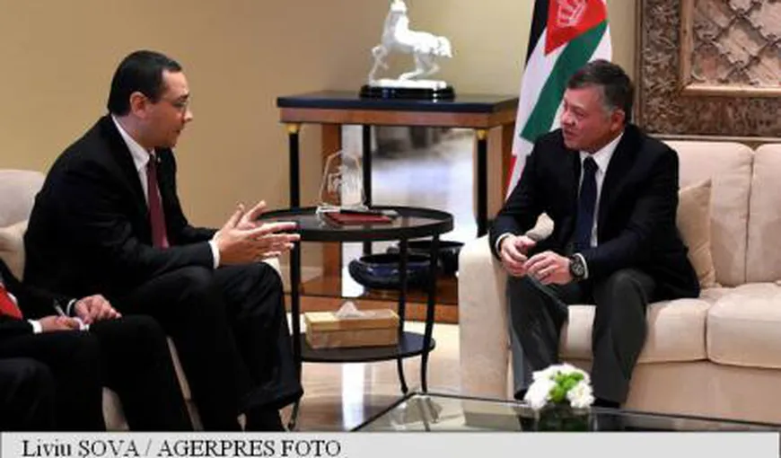 Ponta, întâlnire cu Regele Abdullah al II-lea al Iordaniei