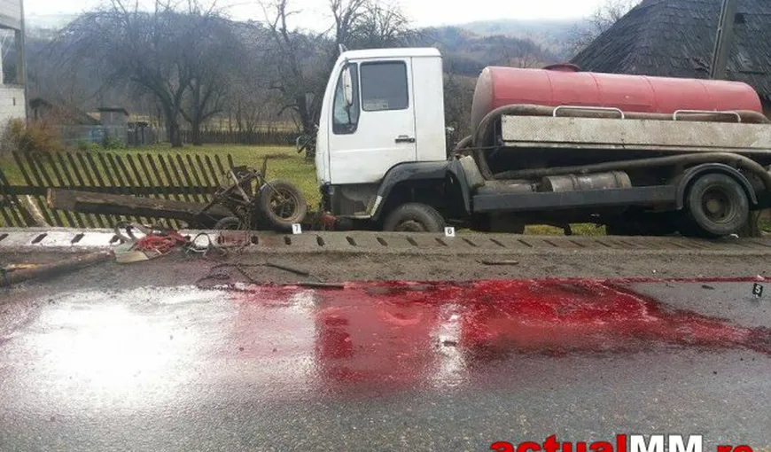 Acident grav în Maramureş. O căruţă a fost spulberată de o maşină de vidanjare