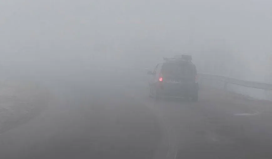 Administraţia Naţională de Meteorologie a emis COD GALBEN de ceaţă pentru mai multe judeţe