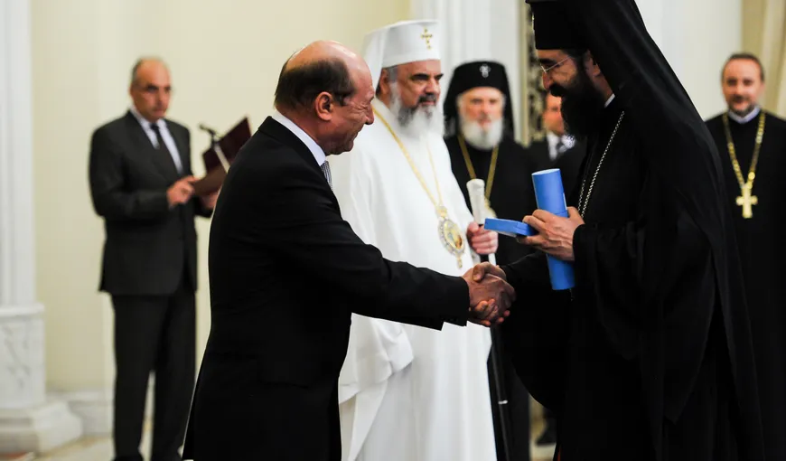 Traian Băsescu: BOR a dobândit o oarecare aroganţă, care nu e specifică ortodoxiei şi e un păcat