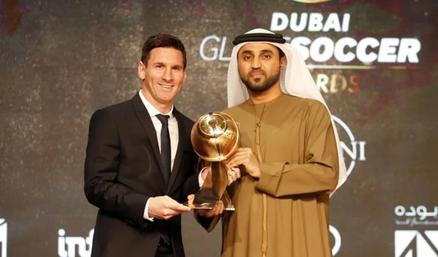 Messi îşi măreşte colecţia de trofee. A câştigat Globe Soccer Award 2015