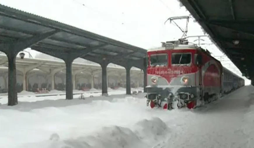 Temperaturi polare în România. Şapte trenuri anulate, din cauza gerului