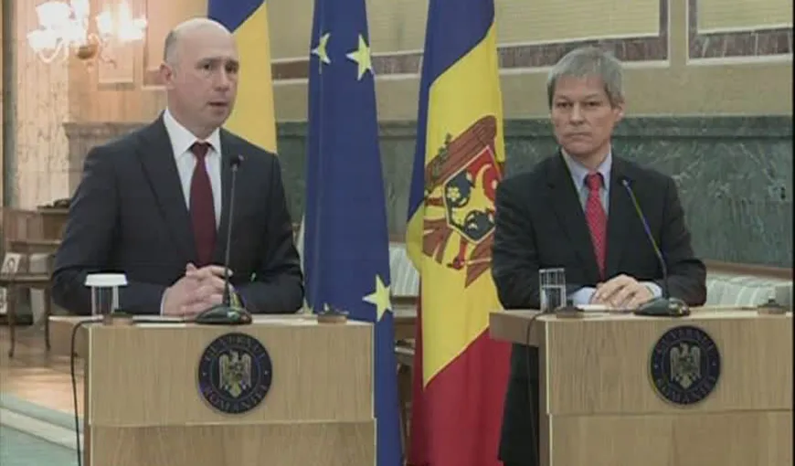 Premierul Moldovei, la Bucureşti: „Trecem printr-o situaţie tensionată. Cu Plahotniuc sunt doar coleg de partid”